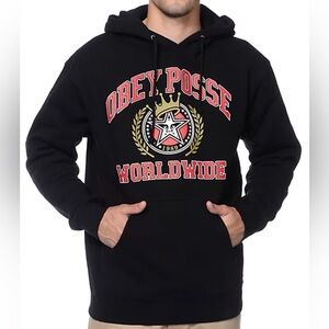 Obey Worldwide Vintage Black Hoodie Men’s Medium